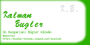 kalman bugler business card