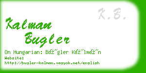 kalman bugler business card